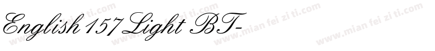 English157 Light BT字体转换